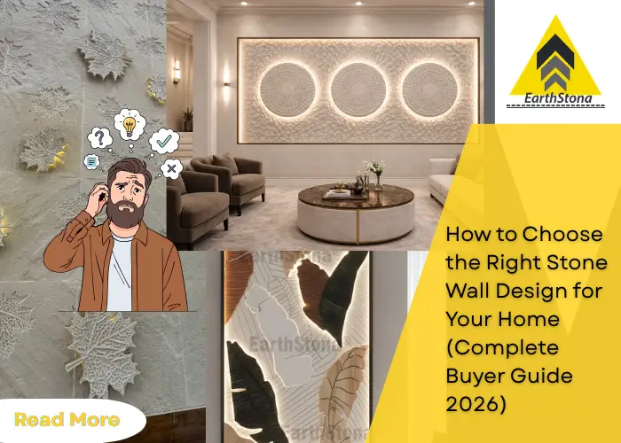 modern stone wall cladding living room